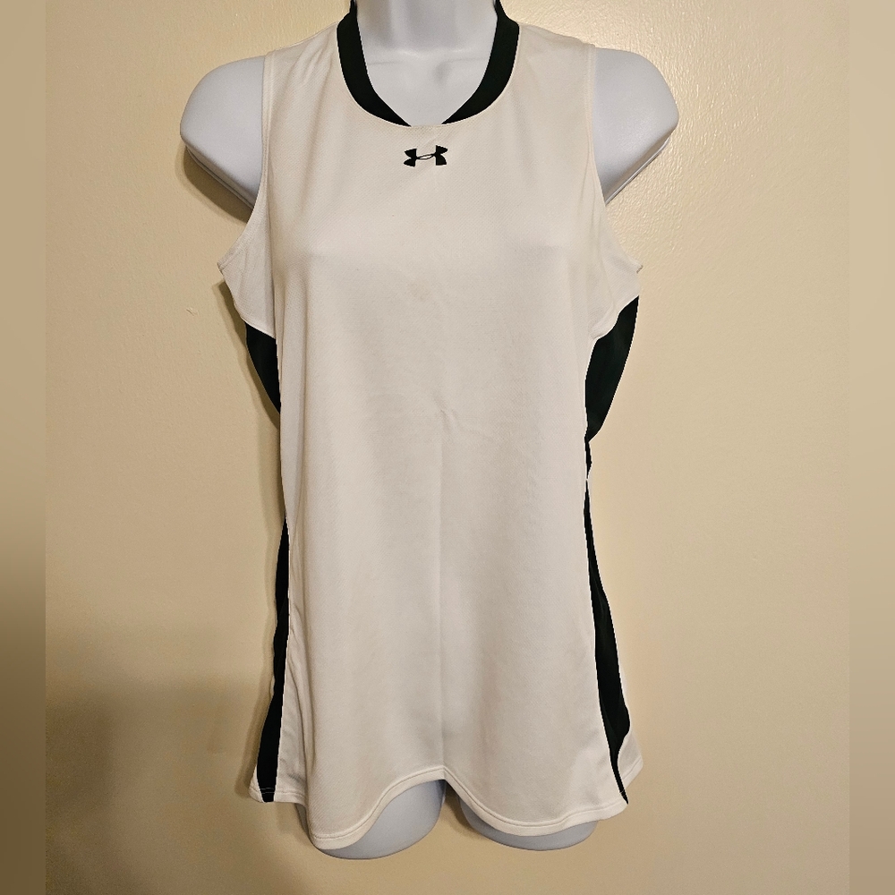 Under Armour HeatGear White Athletic Tank Top, Small